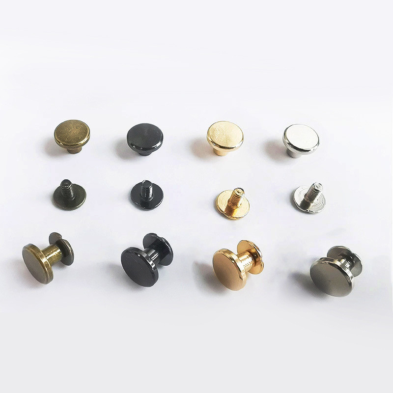 30Σετ Μεταλλικό Χάλκινο Βιβλίο Λογαριασμού Βιδωτές Πριτσίνια DIY Crafts Δερμάτινο προϊόν Τσάντα Πριτσίνια Monk Head Spikes Hardware Διακόσμηση πόρπες νυχιών