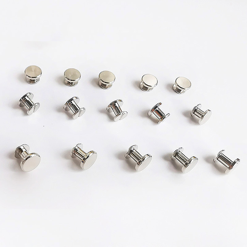 30Σετ Μεταλλικό Χάλκινο Βιβλίο Λογαριασμού Βιδωτές Πριτσίνια DIY Crafts Δερμάτινο προϊόν Τσάντα Πριτσίνια Monk Head Spikes Hardware Διακόσμηση πόρπες νυχιών