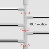 Dvieļu glabāšanas statīvs, 180 grādos pagriežams sienas stiprinājums, 2/3/4/5 roka, bez perforatora, grozāms dvieļu pakaramā turētāja statīvs Vannas istabas tualetes piederumi
