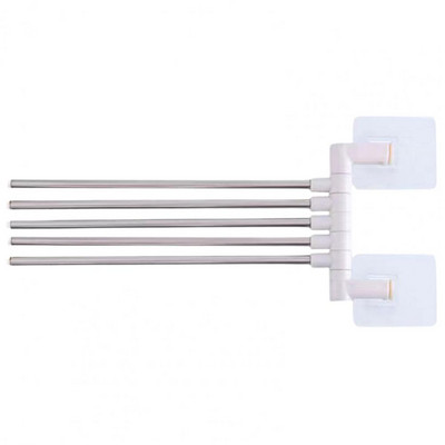 Dvieļu glabāšanas statīvs, 180 grādos pagriežams sienas stiprinājums, 2/3/4/5 roka, bez perforatora, grozāms dvieļu pakaramā turētāja statīvs Vannas istabas tualetes piederumi