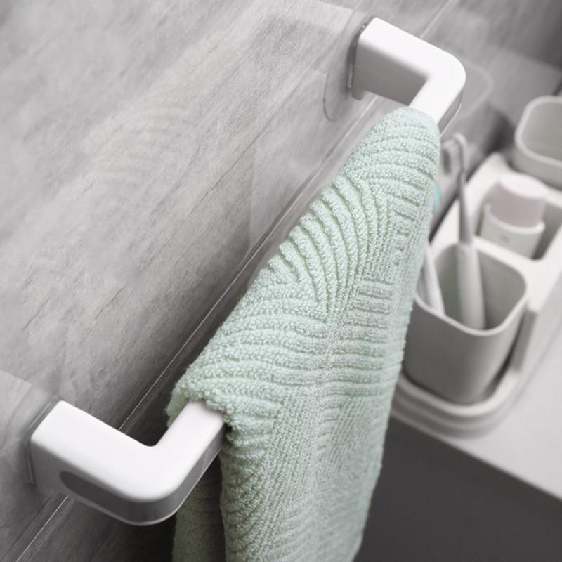 Pašlīmējošs dvieļu turētājs, pie sienas stiprināms dvieļu pakaramais vannas istabas dvieļu stieņa plaukts apavu turētājs piekarināms vannas istabas organizators