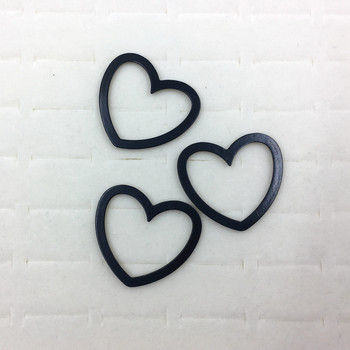 5 PCS Черен пръстен със сърце със затворен край за чанта Шапка Дънки Обувка Кожена изработка Chocker Яка Направи си сам Lolita Harajuku Аксесоари