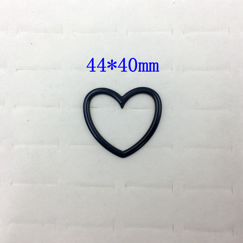 5 ΤΕΜ. Μαύρη επιμετάλλωση καρδιά κοντά στο τέλος δαχτυλίδι για τσάντα καπέλο τζιν παπούτσι Δερμάτινο τσόκερ γιακάς Diy Lolita Harajuku