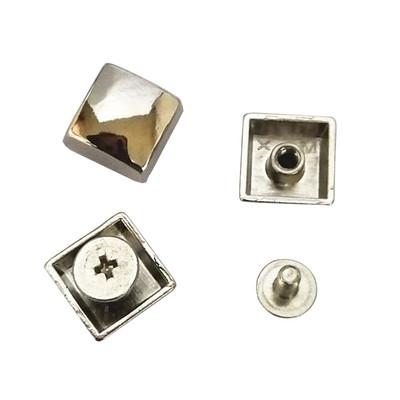 10 τεμ. 12 χιλιοστών επίπεδη ζώνη κράματος βίδα ένδυσης Πριτσίνια αξεσουάρ για βίδες κάτω τσάντα Πριτσίνια για τσάντες υλικού Άδεια πόδια νυχιών