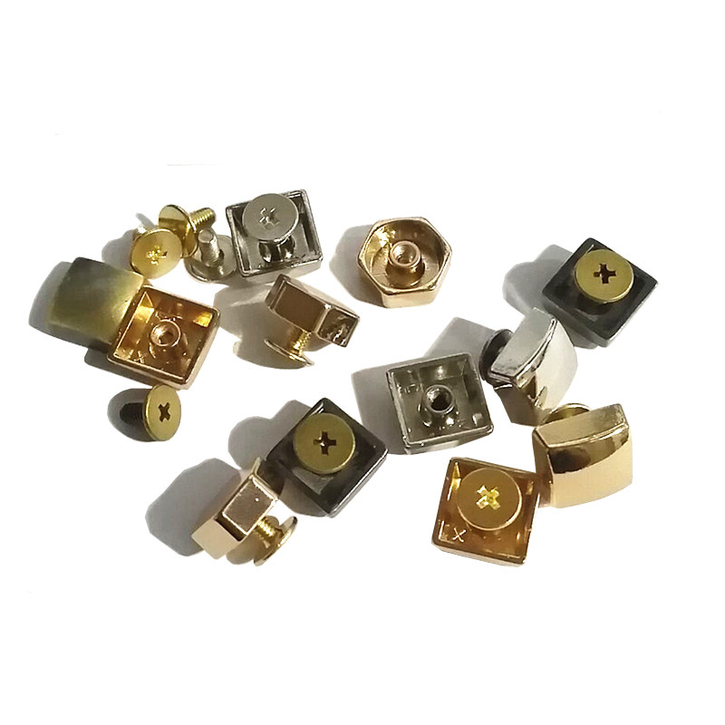 10 τεμ. 12 χιλιοστών επίπεδη ζώνη κράματος βίδα ένδυσης Πριτσίνια αξεσουάρ για βίδες κάτω τσάντα Πριτσίνια για τσάντες υλικού Άδεια πόδια νυχιών