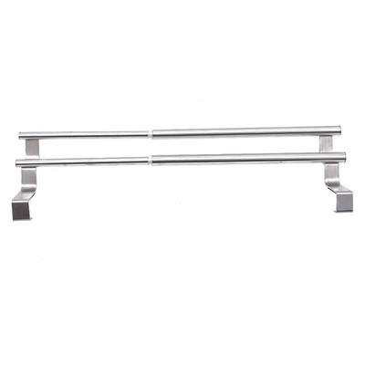 Virtuves dvieļu turētājs paplašināms vannas istabas dvieļu stieņa nerūsējošā tērauda glabāšanas pakaramais durvju plaukts, āķis plaukts vannas istabas organizators