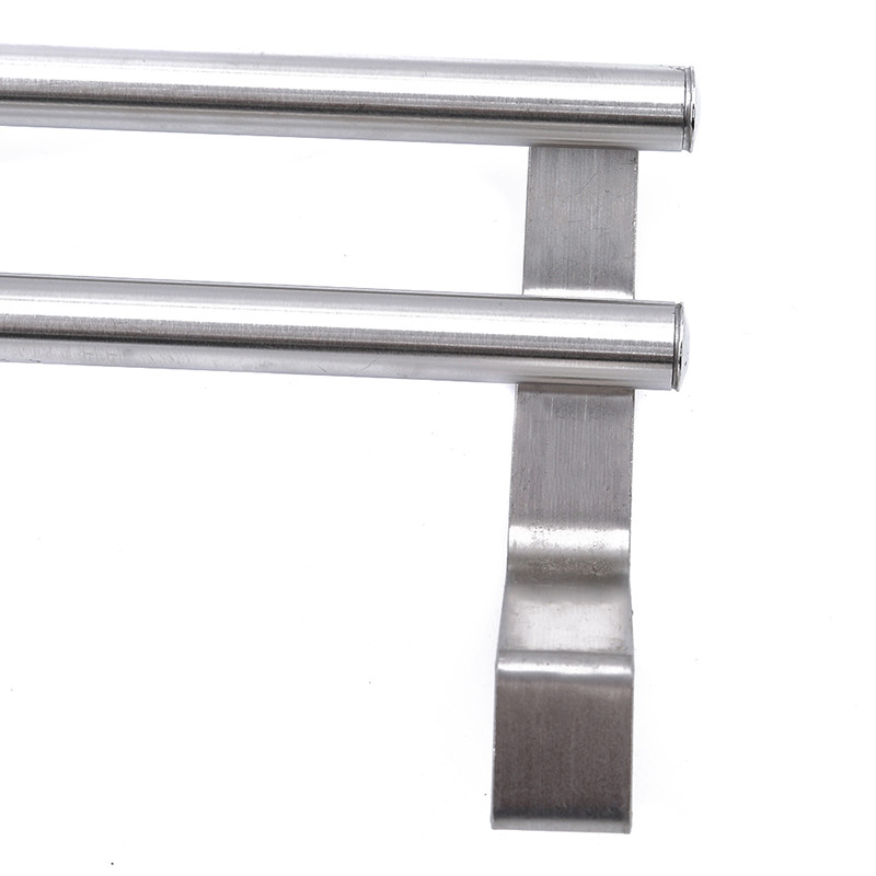 Virtuves dvieļu turētājs paplašināms vannas istabas dvieļu stieņa nerūsējošā tērauda glabāšanas pakaramais durvju plaukts, āķis plaukts vannas istabas organizators