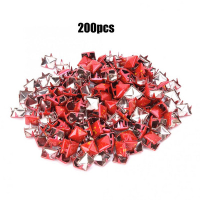 200gab 9mm kniedes Metāls Stilīgi DIY Apavi Somas Cepures Dekorācijas Aksesuāri Kniedes un tapas apģērbiem