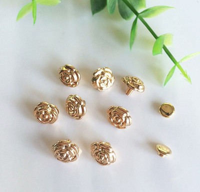 9,5 χιλιοστά ζωγραφική ροζ λουλούδι βραχιόλι Καρφίτσα καπάκι για τσάντα παπουτσιών Καπέλο τζιν Ζώνη πορτοφόλι Δερμάτινο τσόκερ αξεσουάρ ενδυμάτων