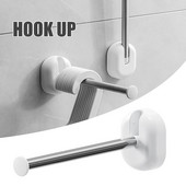 Pie sienas piestiprināts rotējošs pakaramais glabāšanas statīvs Vannas istabas dvieļu drēbju stieņi, bezmaksas daudzfunkcionāli sienas pakaramie, organizators