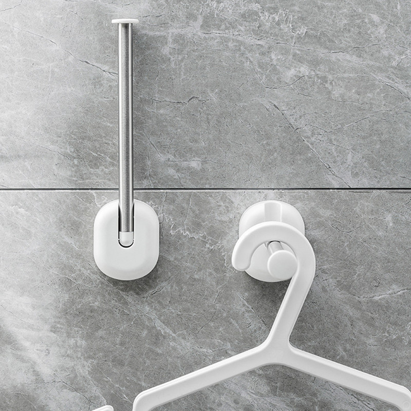 Pie sienas piestiprināts rotējošs pakaramais glabāšanas statīvs Vannas istabas dvieļu drēbju stieņi, bezmaksas daudzfunkcionāli sienas pakaramie, organizators