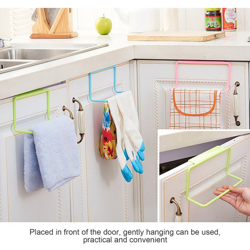 Plastmasas piekarināmais turētājs dvieļu pakaramais Daudzfunkciju skapja skapja durvis Aizmugures Virtuves piederumi Mājas glabāšana Vannas istabas mēbeles