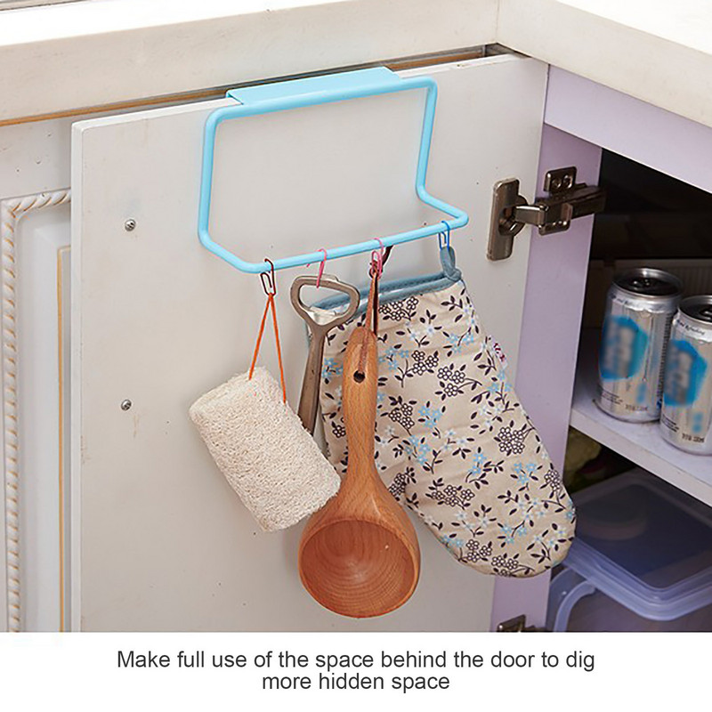 Plastmasas piekarināmais turētājs dvieļu pakaramais Daudzfunkciju skapja skapja durvis Aizmugures Virtuves piederumi Mājas glabāšana Vannas istabas mēbeles