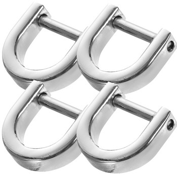4 бр. U-образна подкова D-пръстени Завинтете D-пръстени Направи си сам занаятчийска чанта Ключодържател Аксесоари за багаж (златисти)