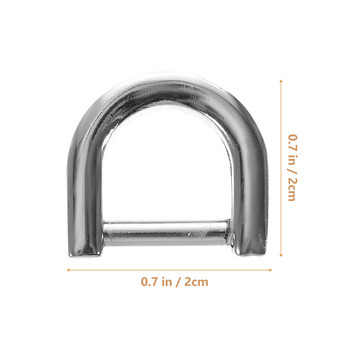4 бр. U-образна подкова D-пръстени Завинтете D-пръстени Направи си сам занаятчийска чанта Ключодържател Аксесоари за багаж (златисти)
