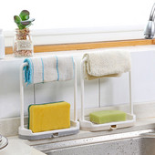 1 gab. Sūkļa turētāja plaukta plāksne dvielim 2 vienā daudzfunkcionāls organizators Mājas virtuves piederumi