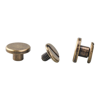 10 gab. Ādas amatniecība, cieta naglu skrūve Grāmatvedības apaļa galviņa skrūves Siksnas kniedes Skrūve bagāžas amatniecības apģērbam/somai/apaviem5/6,5/8mm