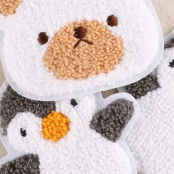 Χαριτωμένα μπαλώματα με πετσέτα πιγκουίνους με πετσέτα κεντημένα μπαλώματα πετσέτα μάλλινη κεντημένη αρκούδα μπάλωμα ράψιμο σε αυτοκόλλητο ρούχα Διακοσμητικά
