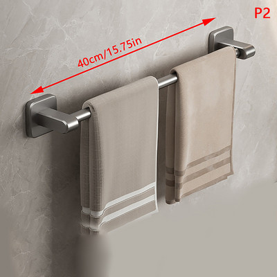 1 gab dvieļu turētāja vieta alumīnijs bez urbšanas vannas istabas organizators Pašlīmējošs dvieļu stienis Vannas istabas plaukti virtuves plaukts