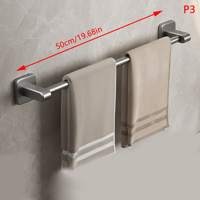 1 gab dvieļu turētāja vieta alumīnijs bez urbšanas vannas istabas organizators Pašlīmējošs dvieļu stienis Vannas istabas plaukti virtuves plaukts