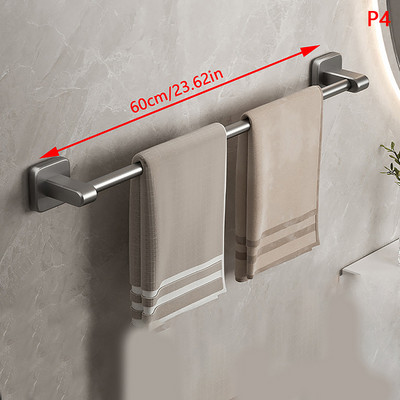 1 gab dvieļu turētāja vieta alumīnijs bez urbšanas vannas istabas organizators Pašlīmējošs dvieļu stienis Vannas istabas plaukti virtuves plaukts