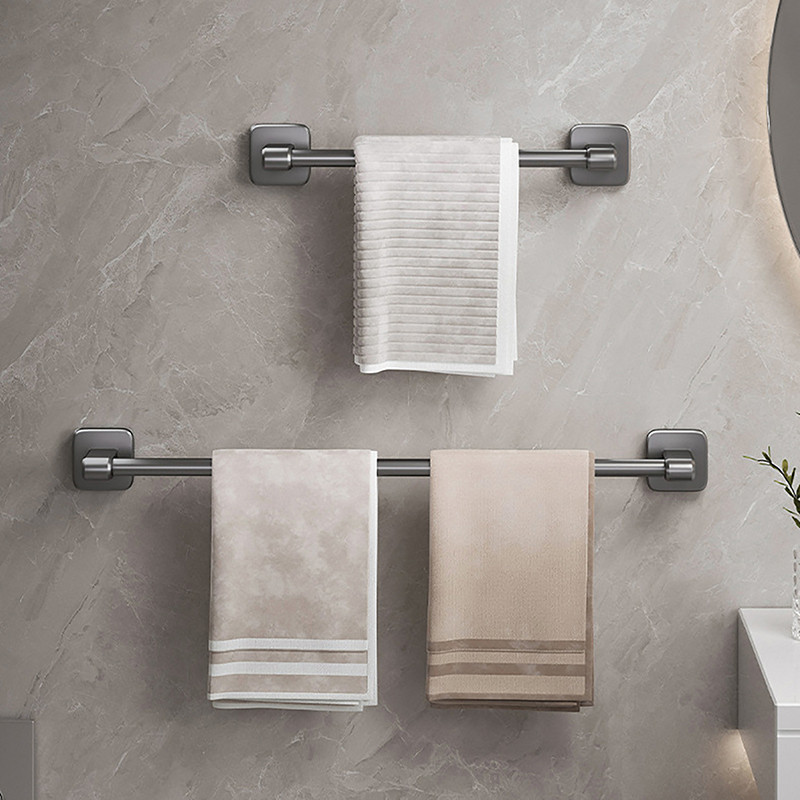 1 gab dvieļu turētāja vieta alumīnijs bez urbšanas vannas istabas organizators Pašlīmējošs dvieļu stienis Vannas istabas plaukti virtuves plaukts