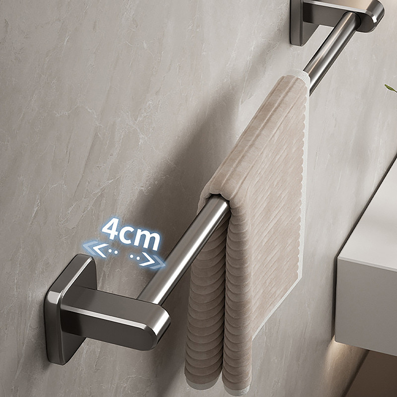 1 gab dvieļu turētāja vieta alumīnijs bez urbšanas vannas istabas organizators Pašlīmējošs dvieļu stienis Vannas istabas plaukti virtuves plaukts