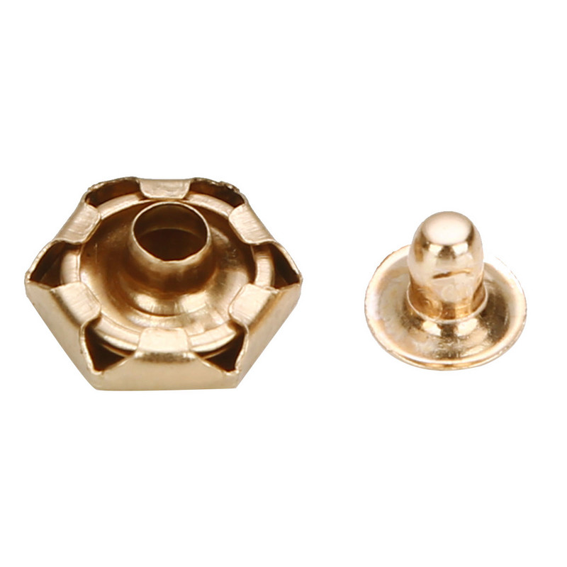 50 komplekti Sešstūra kniedes Skrūve Spike Studs Punk plankumi Apģērba Ādas Amatniecības jostas Maks Dekorācija DIY Apģērbu Aksesuārs 8/10MM