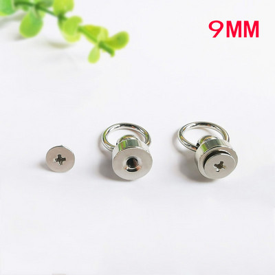 20 σετ Μεταλλικό πόμολο δαχτυλίδι κρεμαστό από καθαρό χαλκό Βιδωτό πριτσίνια DIY Crafts Δερμάτινα ρούχα Τσάντες αποσκευών Διακόσμηση Κεφάλι μοναχών καρφιά πόρπη για νύχια