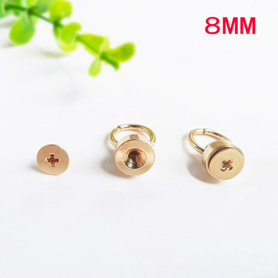 20 σετ Μεταλλικό πόμολο δαχτυλίδι κρεμαστό από καθαρό χαλκό Βιδωτό πριτσίνια DIY Crafts Δερμάτινα ρούχα Τσάντες αποσκευών Διακόσμηση Κεφάλι μοναχών καρφιά πόρπη για νύχια