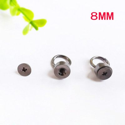 20 σετ Μεταλλικό πόμολο δαχτυλίδι κρεμαστό από καθαρό χαλκό Βιδωτό πριτσίνια DIY Crafts Δερμάτινα ρούχα Τσάντες αποσκευών Διακόσμηση Κεφάλι μοναχών καρφιά πόρπη για νύχια