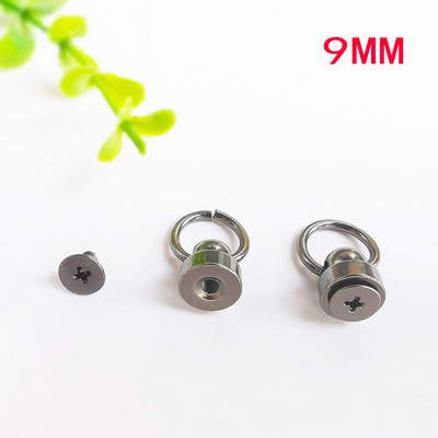 20 σετ Μεταλλικό πόμολο δαχτυλίδι κρεμαστό από καθαρό χαλκό Βιδωτό πριτσίνια DIY Crafts Δερμάτινα ρούχα Τσάντες αποσκευών Διακόσμηση Κεφάλι μοναχών καρφιά πόρπη για νύχια