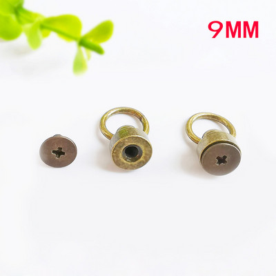 20 σετ Μεταλλικό πόμολο δαχτυλίδι κρεμαστό από καθαρό χαλκό Βιδωτό πριτσίνια DIY Crafts Δερμάτινα ρούχα Τσάντες αποσκευών Διακόσμηση Κεφάλι μοναχών καρφιά πόρπη για νύχια