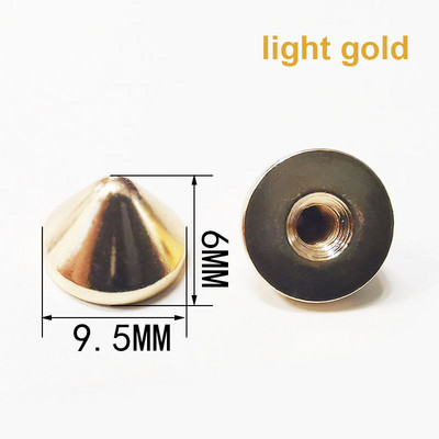 10 gab. Vairāk Krāsu Metāla Ložu Konuss Spike Punk Screwback Studs Soma Apģērbi Ādas Amatniecības Tālruņa futrālis DIY Dekora piederumi