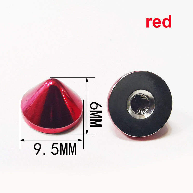 10 gab. Vairāk Krāsu Metāla Ložu Konuss Spike Punk Screwback Studs Soma Apģērbi Ādas Amatniecības Tālruņa futrālis DIY Dekora piederumi