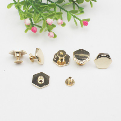 10 komada Metalne zakovice sa šest strana u obliku zavrtnja za kožne zakovice Odjeća za nokte Kožni remen Novčanik Torba Dekoracija Hardver