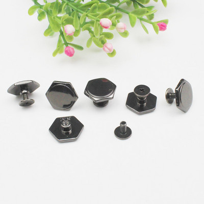 10 komada Metalne zakovice sa šest strana u obliku zavrtnja za kožne zakovice Odjeća za nokte Kožni remen Novčanik Torba Dekoracija Hardver