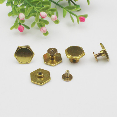 10 komada Metalne zakovice sa šest strana u obliku zavrtnja za kožne zakovice Odjeća za nokte Kožni remen Novčanik Torba Dekoracija Hardver