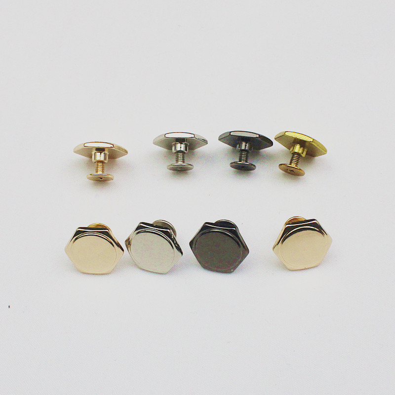 10 komada Metalne zakovice sa šest strana u obliku zavrtnja za kožne zakovice Odjeća za nokte Kožni remen Novčanik Torba Dekoracija Hardver