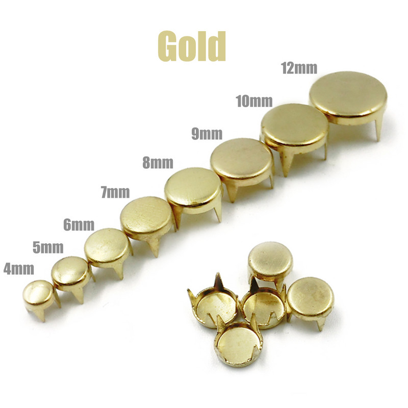 100 τμχ 4-12 χιλιοστά 4 νύχι Επίπεδες ακίδες Καρφιά καρφιά Καρφιά Punk Rock DIY Δερμάτινη χειροτεχνία για τσάντα ένδυσης Παπούτσια Ανταλλακτικά Διακόσμηση