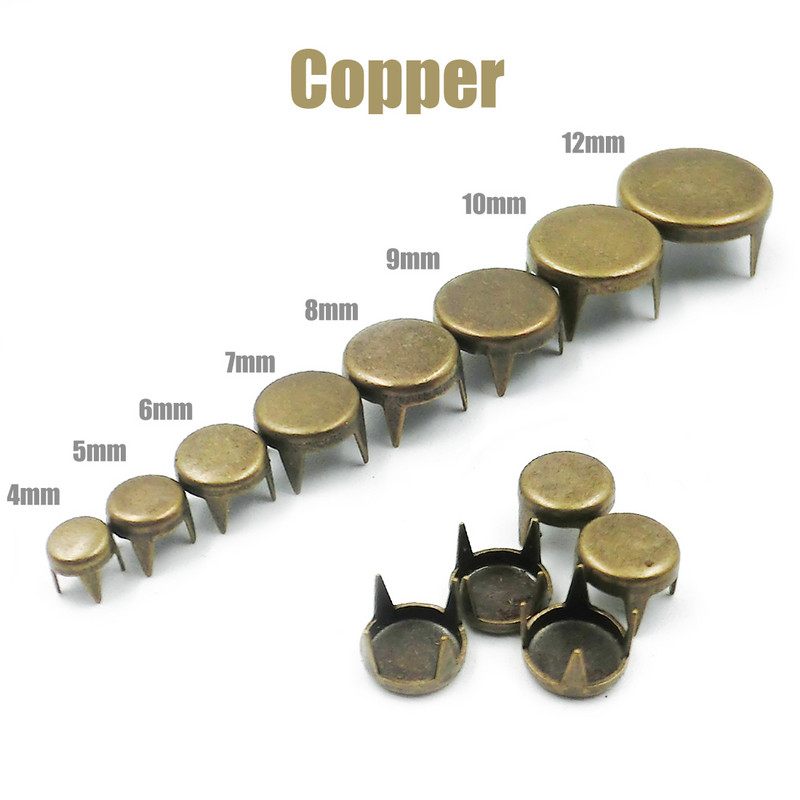 100 τμχ 4-12 χιλιοστά 4 νύχι Επίπεδες ακίδες Καρφιά καρφιά Καρφιά Punk Rock DIY Δερμάτινη χειροτεχνία για τσάντα ένδυσης Παπούτσια Ανταλλακτικά Διακόσμηση