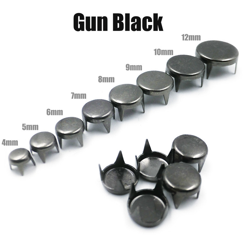 100 gab. 4-12mm 4 Spīļveida, plakani smailes plankumi Naglu galviņas kniedes Kniedes Punk Rock DIY Ādas Amatniecība Apģērbam Soma Apavi Detaļas Apdares