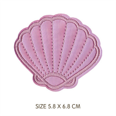 Pretty Shell Mermaid Kalmāri Ādas Parches Izšuvumi Gludeklis uz Plāksteri apģērbam DIY Sea Stripes Apģērbi Uzlīmes Aplikācijas