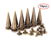10 τμχ 10x26mm Μεταλλικός κώνος Αιχμές Πανκ Βιδωτές Πριτσίνια Καρφιά DIY Crafts Δερμάτινα παπούτσια Ζακέτα Ζώνη ρούχων Πριτσίνια Αιχμές Διακόσμηση Νυχιών