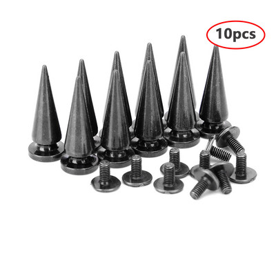 10 τμχ 10x26mm Μεταλλικός κώνος Αιχμές Πανκ Βιδωτές Πριτσίνια Καρφιά DIY Crafts Δερμάτινα παπούτσια Ζακέτα Ζώνη ρούχων Πριτσίνια Αιχμές Διακόσμηση Νυχιών