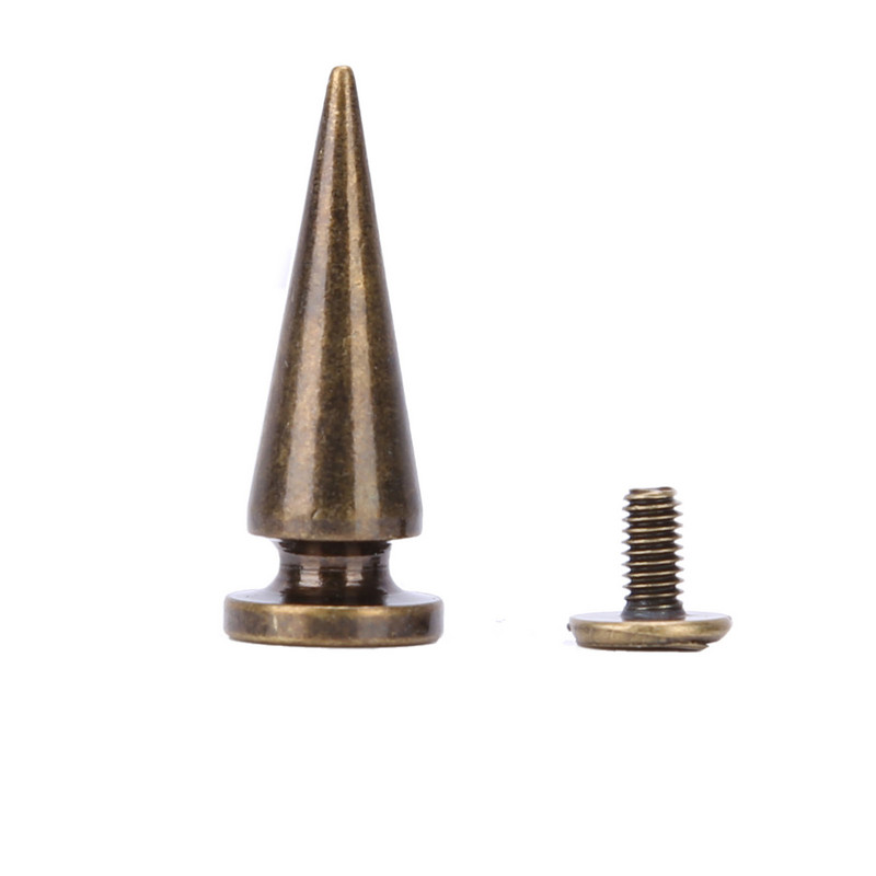 10 τμχ 10x26mm Μεταλλικός κώνος Αιχμές Πανκ Βιδωτές Πριτσίνια Καρφιά DIY Crafts Δερμάτινα παπούτσια Ζακέτα Ζώνη ρούχων Πριτσίνια Αιχμές Διακόσμηση Νυχιών