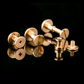 20 Komplekti 5/6,5/8 mm tīra vara rokturi skrūvju kniedes DIY Crafts Ādas soma konta grāmata Divu galu tapas Aparatūras dekors nagu sprādzes