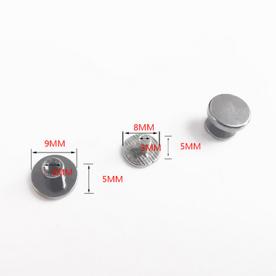 20 Komplekti 5/6,5/8 mm tīra vara rokturi skrūvju kniedes DIY Crafts Ādas soma konta grāmata Divu galu tapas Aparatūras dekors nagu sprādzes