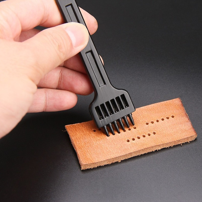 1PC 4/5/6mm Δερμάτινο Μαύρο Στρογγυλό Τρύπα Σειρά Διάτρησης Εργαλείο DIY Στρογγυλή τρύπα Ράψιμο Σκάλισμα Εργασία Σετ σέλας instrumentы для кожи