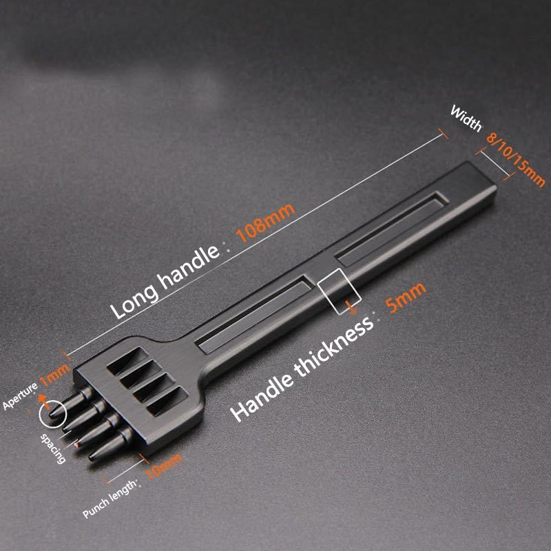 1PC 4/5/6mm Δερμάτινο Μαύρο Στρογγυλό Τρύπα Σειρά Διάτρησης Εργαλείο DIY Στρογγυλή τρύπα Ράψιμο Σκάλισμα Εργασία Σετ σέλας instrumentы для кожи